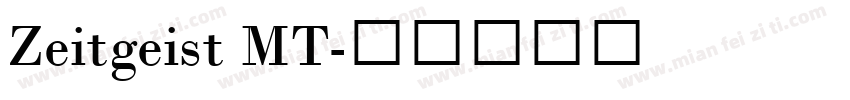Zeitgeist MT字体转换